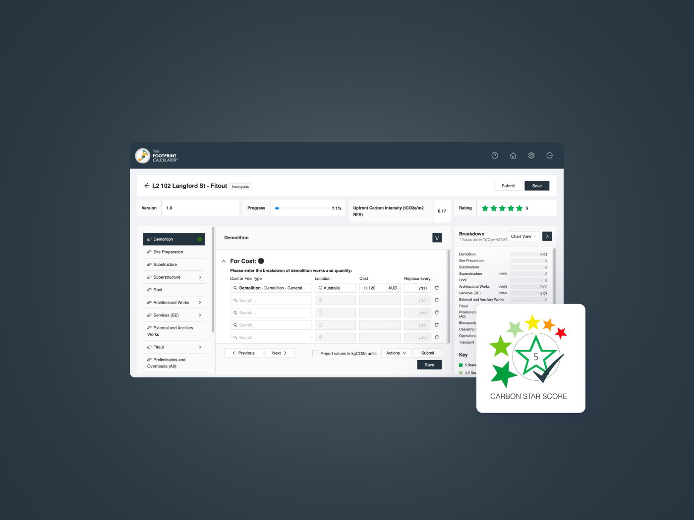 Footprint Calculator